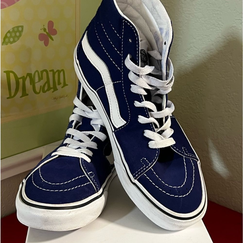 Vans Blue High-Top Sneakers Men 6.5 Women 8